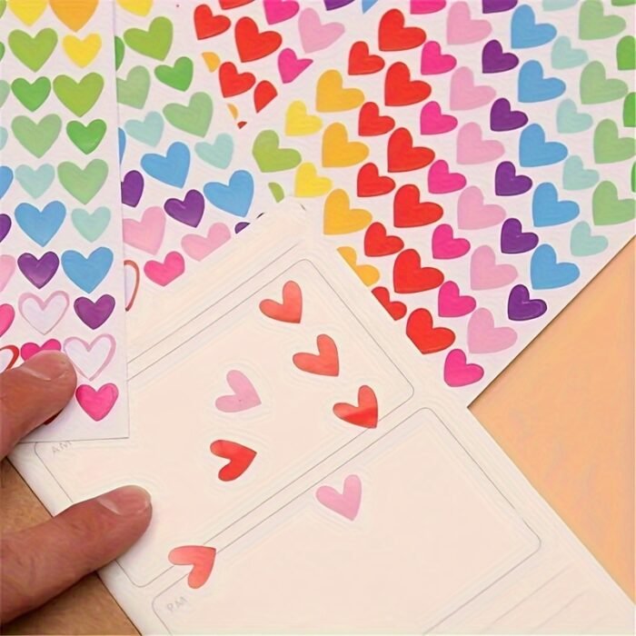 Colorful Heart, Star, and Dot Stickers (18 Sheets) - Image 7