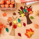 Classic Felt Tree Craft Kit with colourful Autumn Leaves - Image 2