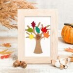 Classic Felt Tree Craft Kit with colourful Autumn Leaves - Image 5