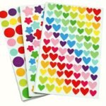 Colorful Heart, Star, and Dot Stickers (18 Sheets)