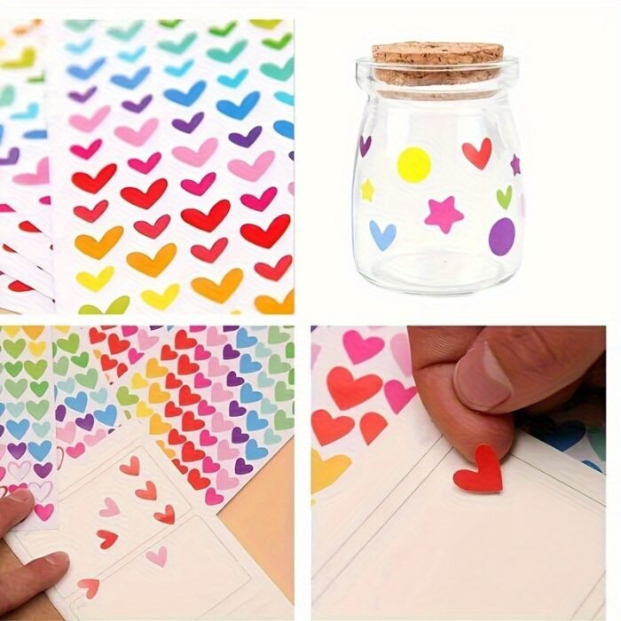 Colorful Heart, Star, and Dot Stickers (18 Sheets) - Image 6