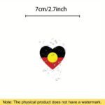 Aboriginal Flag Heart Stickers – For Windows - Image 2