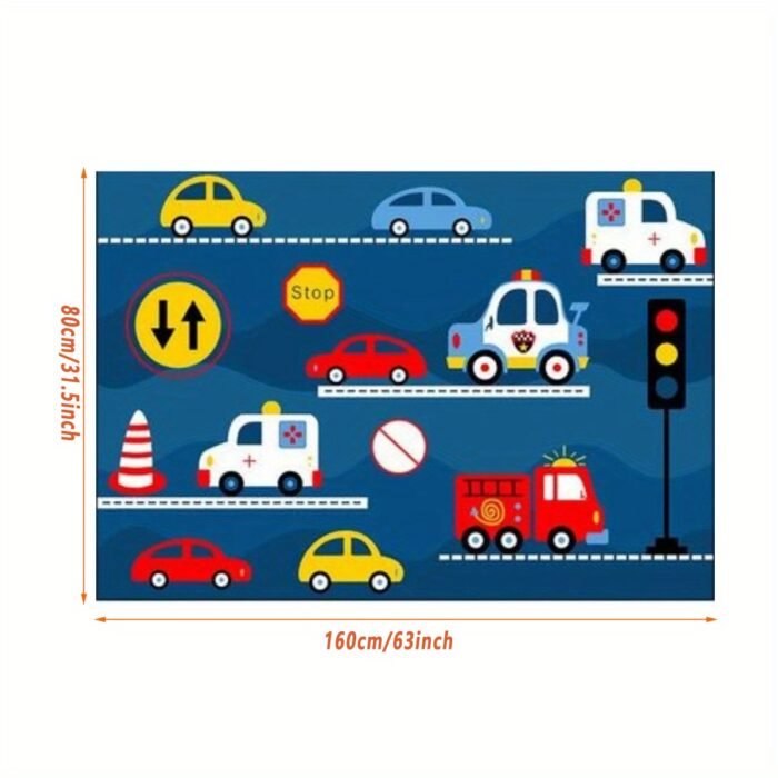 Colorful Cartoon Car Play Mat (160CM*80CM) - Image 6