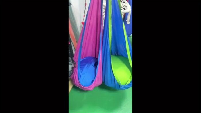 Durable Colourful Nylon Portable Inflatable Hanging Chair with Parachute Canopy - Image 13