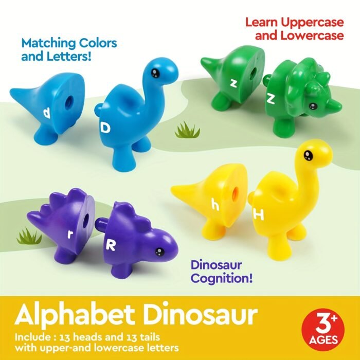Dinosaur-Themed Letter & Number Matching Toy - Image 4