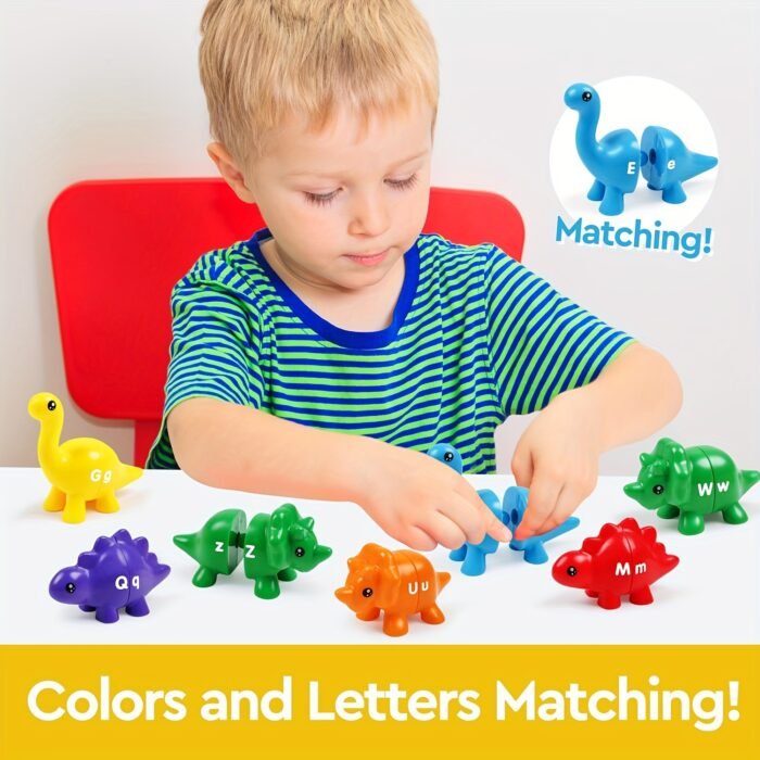 Dinosaur-Themed Letter & Number Matching Toy - Image 5