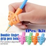 Ergonomic Pencil Grip Multi-Colour Soft Rubber Writing Posture Correctors - Image 2