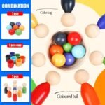 Wooden Sorting Rainbow Ball set (3Yr+) - Image 8