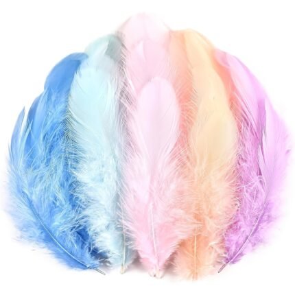 Mixed feather set of 50 with Neutral Colors