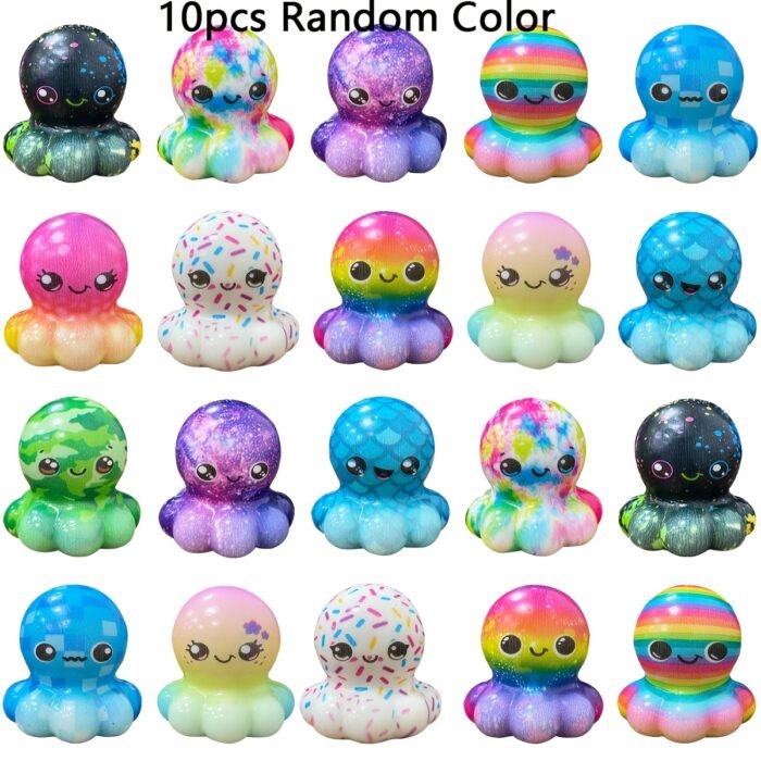 Colourful Octopus Squishy Sensory Toys - Image 4