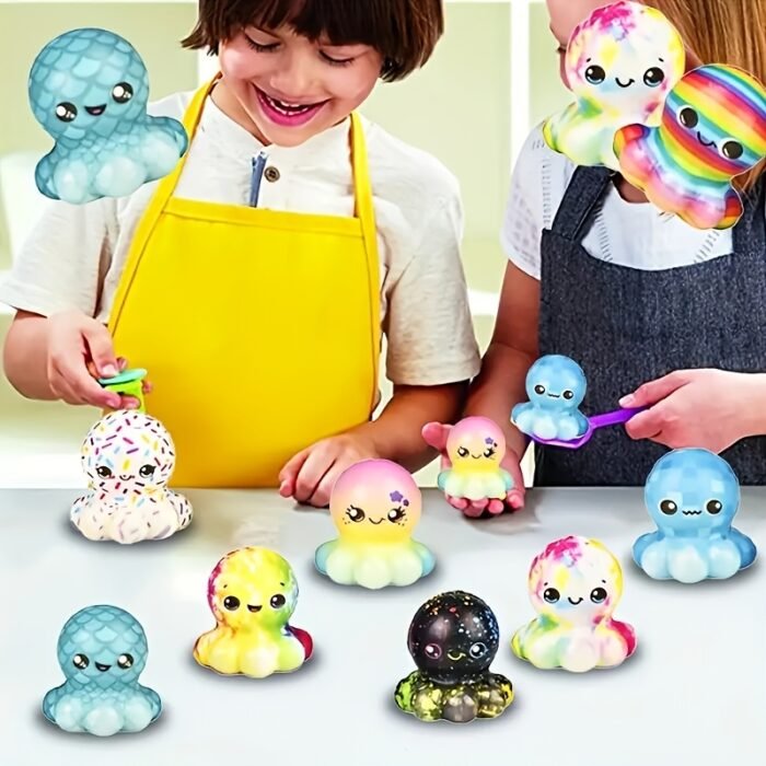 Colourful Octopus Squishy Sensory Toys - Image 7