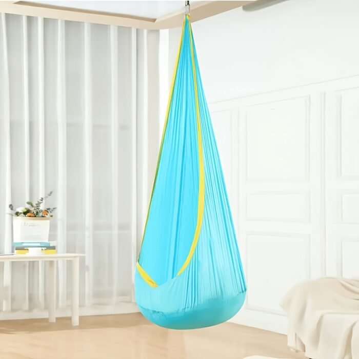 Durable Colourful Nylon Portable Inflatable Hanging Chair with Parachute Canopy - Image 11