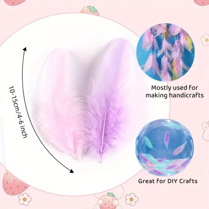 Mixed feather set of 50 with Neutral Colors - Image 3