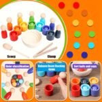Wooden Sorting Rainbow Ball set (3Yr+) - Image 7