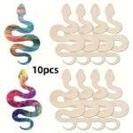 Natural Wooden Snake Shapes (10pcs) - Image 2