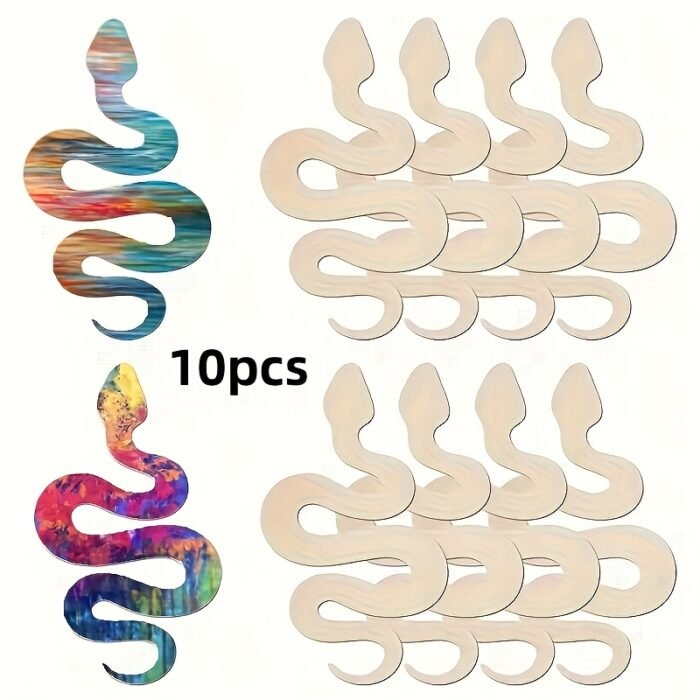 Natural Wooden Snake Shapes (10pcs) - Image 2
