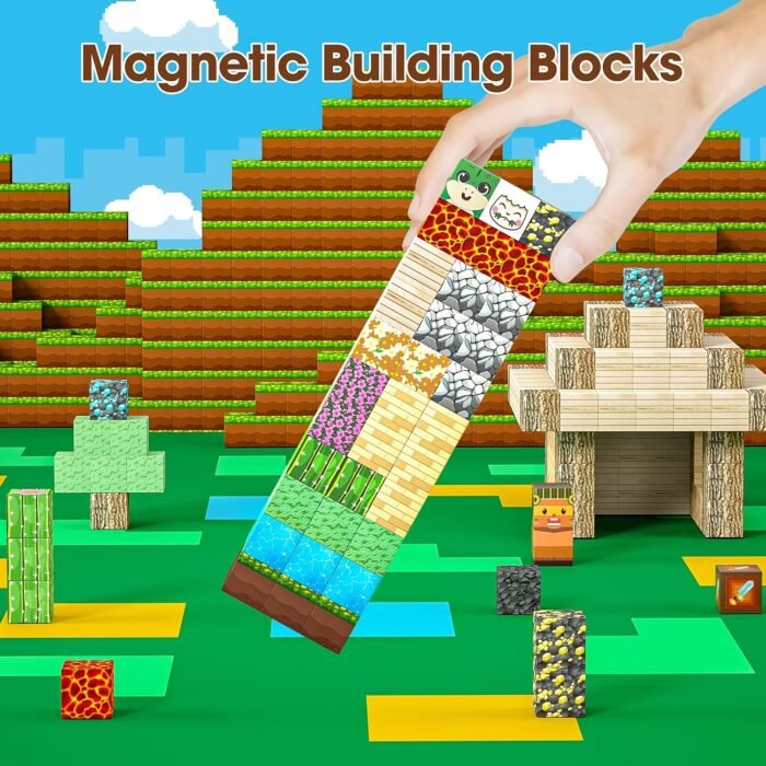 Magnetic Minecraft Blocks (104pcs) - Image 4