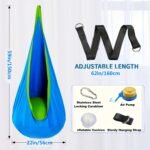 Durable Colourful Nylon Portable Inflatable Hanging Chair with Parachute Canopy