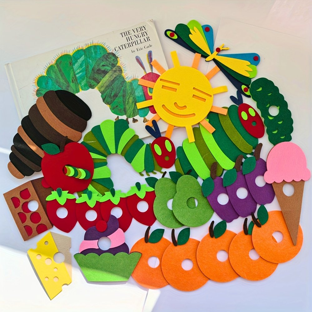 product-fancy-b063d085-86ec-4f21-91df-c5503e25fe06 "The Very Hungry Caterpillar" Picture Book with Felt Storytelling Set - Image 1