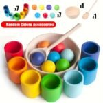 Wooden Sorting Rainbow Ball set (3Yr+) - Image 3
