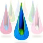 Durable Colourful Nylon Portable Inflatable Hanging Chair with Parachute Canopy - Image 3
