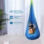 Durable Colourful Nylon Portable Inflatable Hanging Chair with Parachute Canopy - Image 4