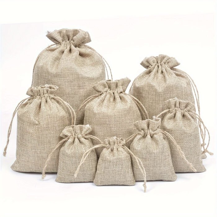 100PCS Burlap Gift Bags - Image 2