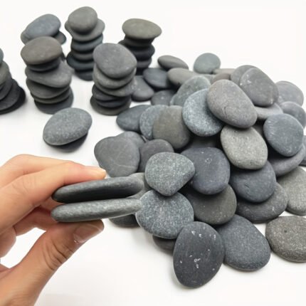Smooth Flat Natural River Rocks (50 pcs)
