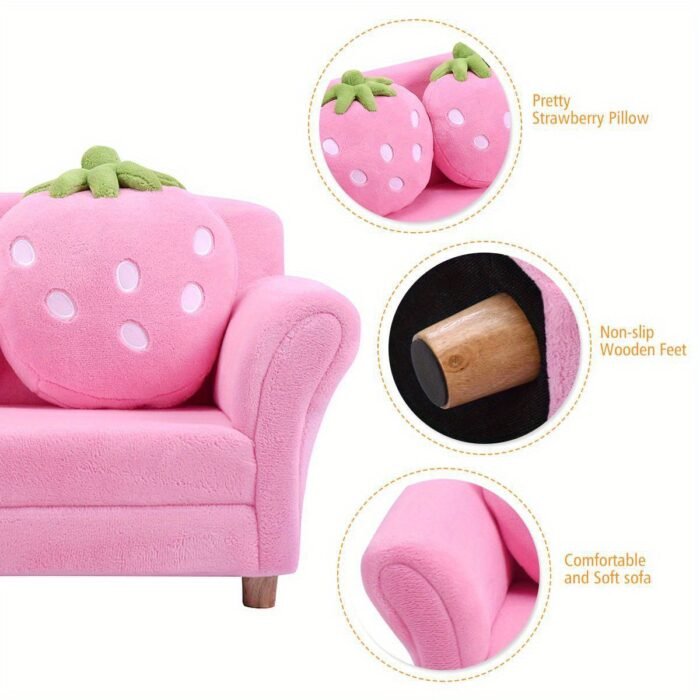 Double Strawberry Sofa Chair for Children - Image 7
