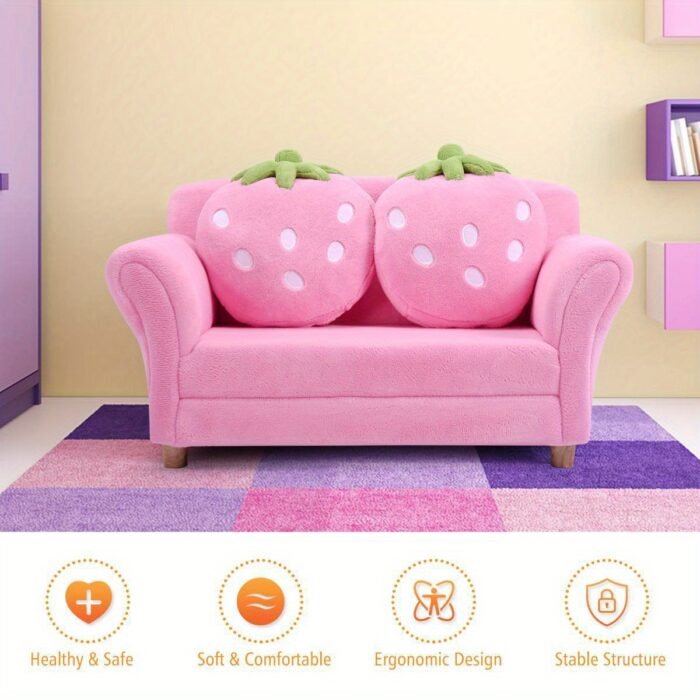 Double Strawberry Sofa Chair for Children - Image 2