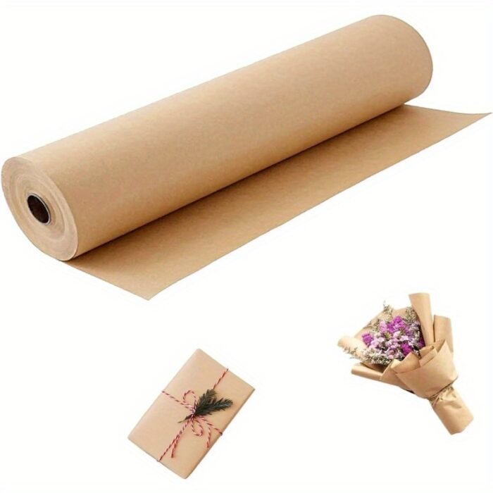Brown Kraft Wrapping Paper Roll (Wide 38.1 cm x Very Long 9.98 meter) - Image 1