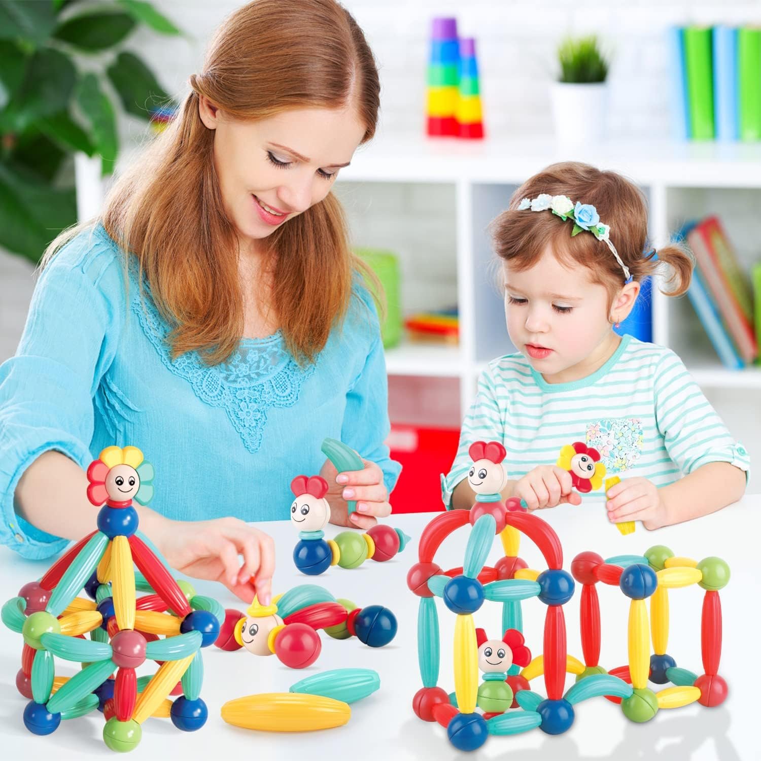 717S-636dZL._AC_SL1500_ Magnetic Stick Building Blocks (156pcs) - Image 5