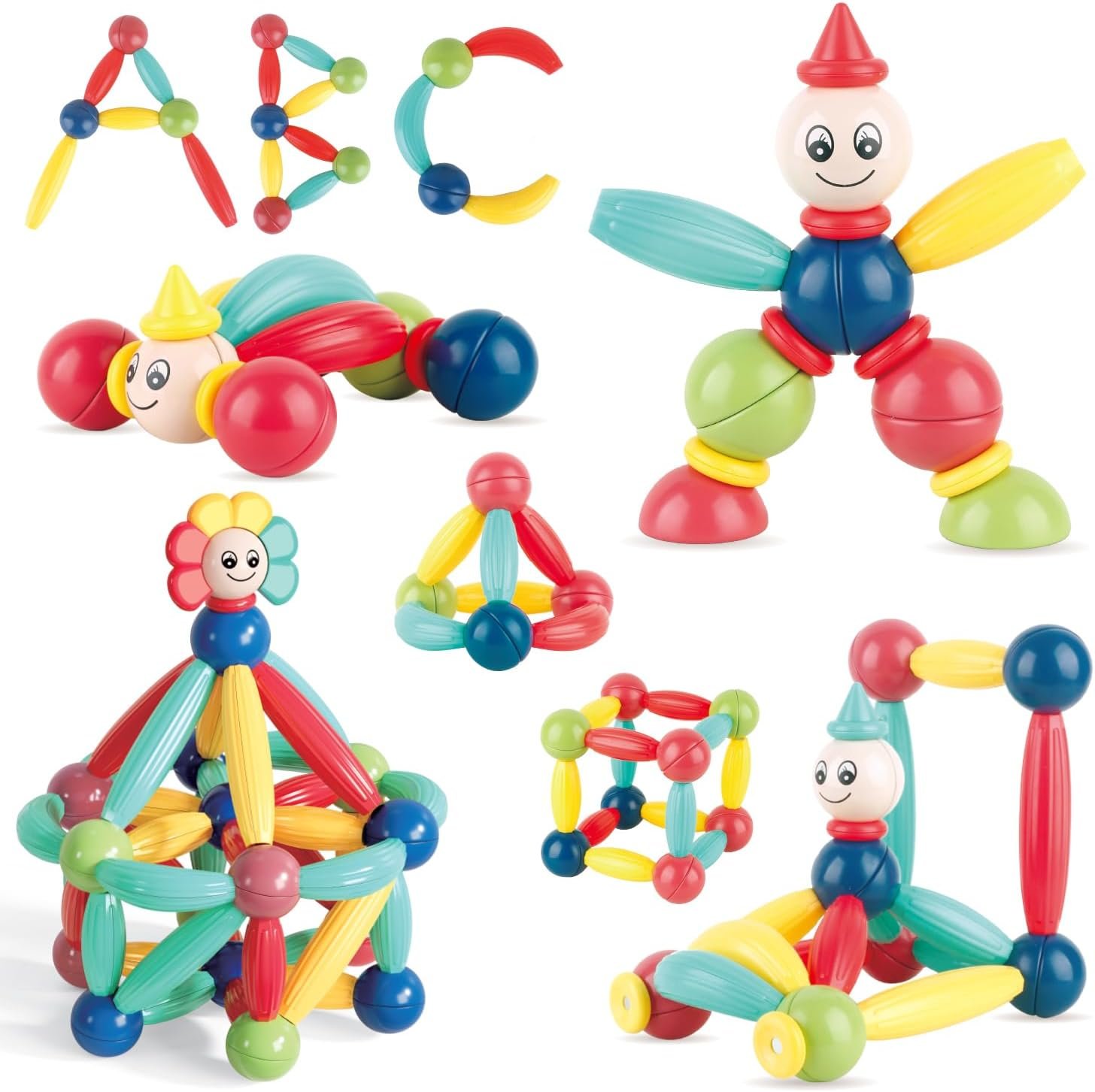 71F9FVRaieL._AC_SL1500_ Magnetic Stick Building Blocks (156pcs) - Image 1