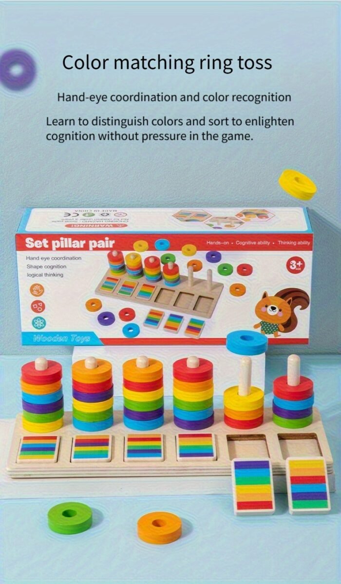 Colourful Sorting & Stacking Puzzle - Image 5