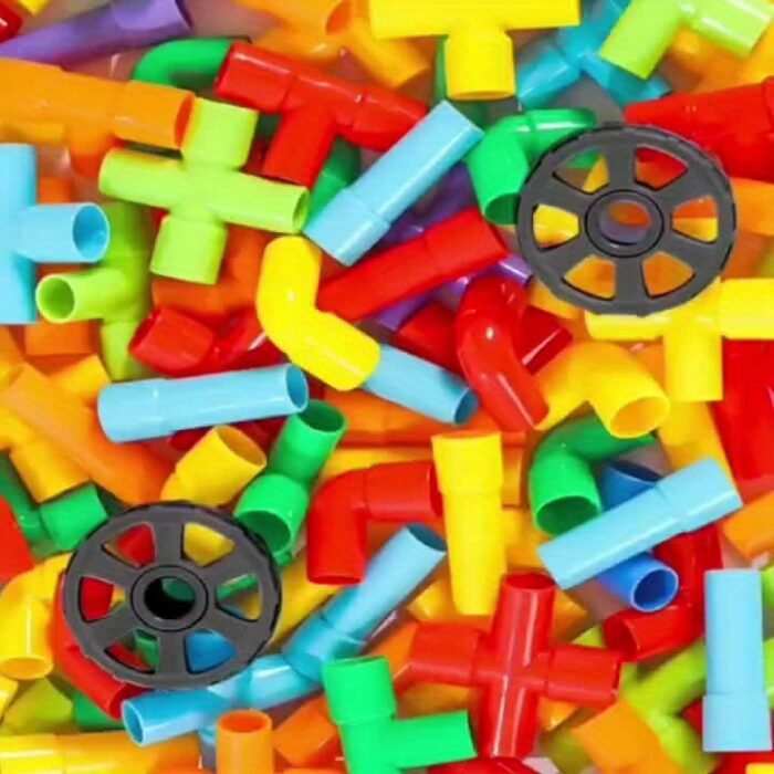 Colourful Water Pipe Building Block Set (50pcs) - Image 10
