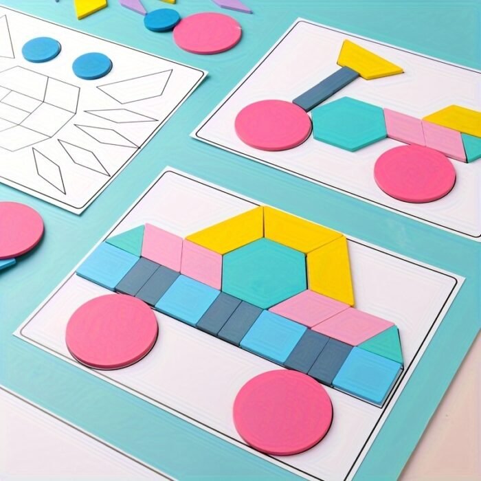 Wooden Geometric Creative Puzzle (180pcs) - Image 10