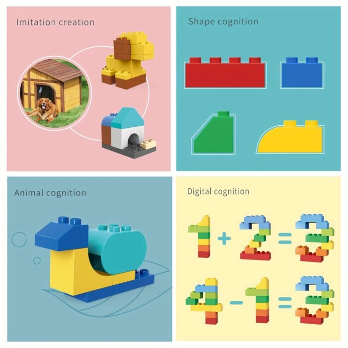 Colourful Building Blocks (1500g Bag) - Image 6