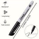 Fine Tip Black Permanent Markers (10 Pack) - Image 3