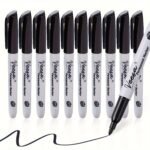 Fine Tip Black Permanent Markers (10 Pack)