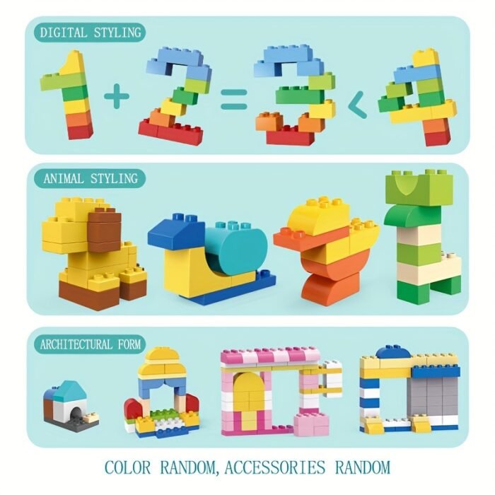 Colourful Building Blocks (1500g Bag) - Image 5