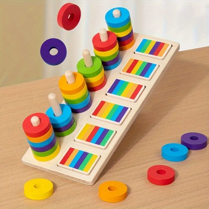 Colourful Sorting & Stacking Puzzle - Image 2