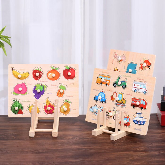 Multi-Functional Wooden Puzzle Stand - Image 1