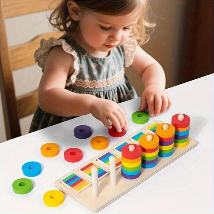Colourful Sorting & Stacking Puzzle - Image 3