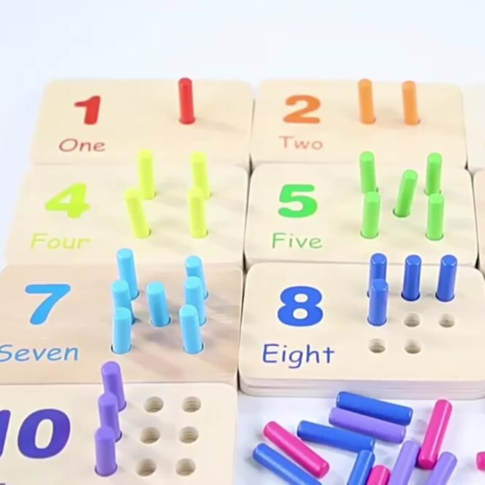 Vibrant Wooden Number Matching Game - Image 5