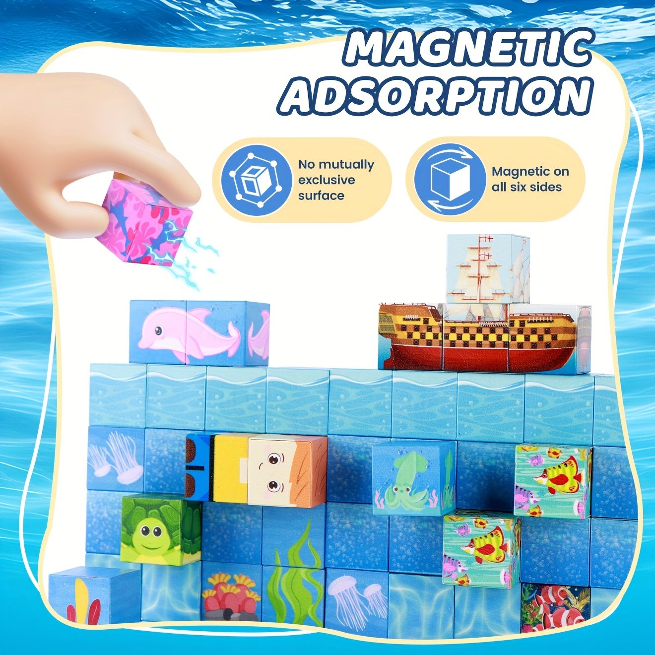 product-fancy-0c4df4a7-7bd6-4b98-bce0-fd248d9b971e Magnetic Blocks – Ocean World Adventure Set (100) (3Yr+) - Image 7
