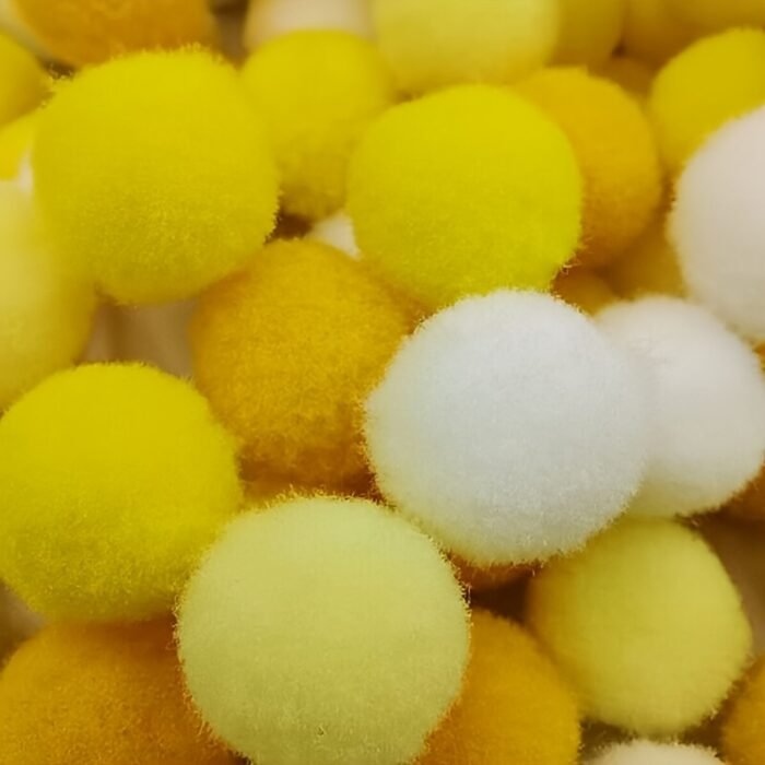 Multicolor Polyester Pom Poms - 10/15/20mm Felt Balls - Image 9