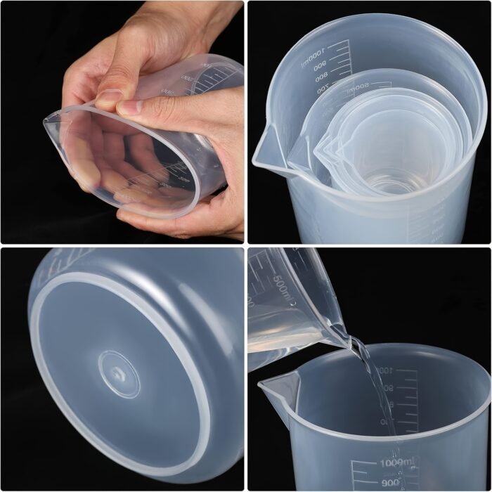 Plastic Measuring Cylinders & Beakers – Laboratory Science Kit (15pcs) - Image 3