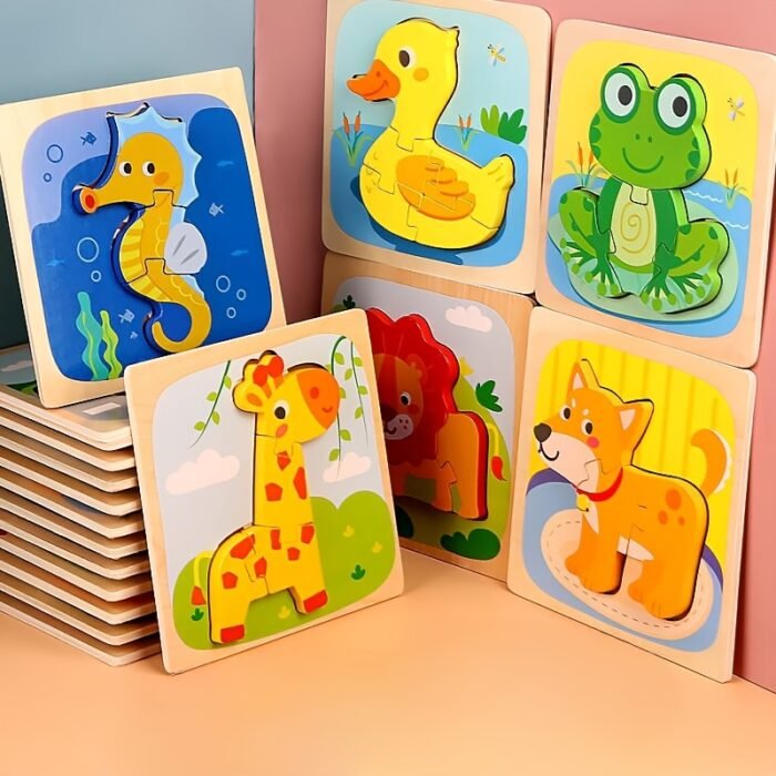 Wooden 3D Animal Puzzles - Image 1