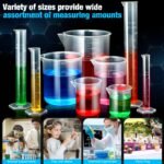 Plastic Measuring Cylinders & Beakers – Laboratory Science Kit (15pcs) - Image 4