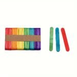 50pcs Colored Wooden Paddle Pop Sticks - Image 3